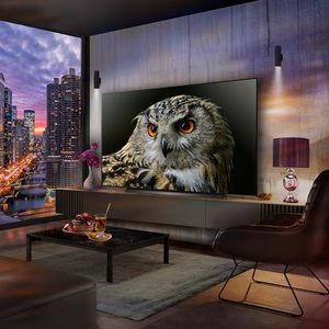 โทรทัศน์สมาร์ท LED 4K UHD ขนาด 55 นิ้ว สำหรับโรงแรม พร้อมโปรเซสเซอร์ AI และอัตราการรีเฟรช 120Hz สีน้ำตาลอมน้ำตาลเข้ม HDTV - Product Image 4
