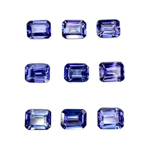 Fournisseur de pierres précieuses en vrac à facettes chauffées de haute qualité de Tanzanite bleue naturelle de taille émeraude de l'Inde aux prix de gros - Product Image 4