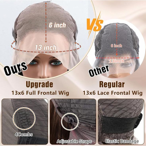 Pelucas de Cabello Indio 100% Virgen Pre-Adheridas y Atadas a Mano con Encaje Completo, Cuerdas Invisibles Ajustables, Transpirables, Ligeras, Todos los Colores - Product Image 4