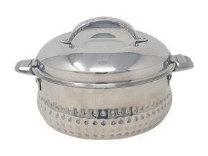 Casserole martelée en acier inoxydable de qualité supérieure avec couvercle et poignées latérales - Product Image 2