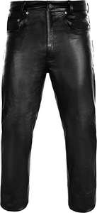 Pantalon de moto en cuir coupe-vent grande taille personnalisable pour homme 2026 – Style motard classique – Vente en gros - Product Image 3