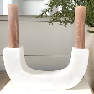 Portavelas de pilar de mármol de diseño personalizado, portavelas de mármol decorativo Premium para eventos de boda, decoración de lujo para el hogar - Product Image 1