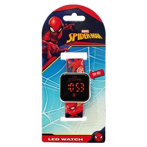 Modern Red Spiderman Watch SPD4800 Sport Fashionable <b>Square</b> Dial Digital Display Water Resistant Alarm Plastic Silicone Band - Product Image 1