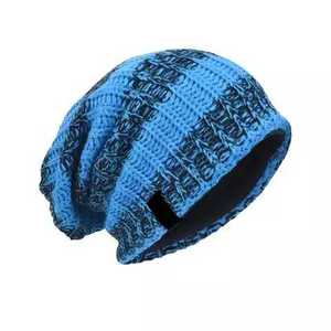 Wholesale 100% acrylic unisex Custom Jacquard knitted Beanie <b>Hat</b> <b>winter</b> ski skull cap Plain Baggy slouchy Street wear waffle Cap - Product Image 3