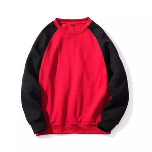 Venta al por mayor precio barato superventas bloque de dos colores de alta calidad logotipo personalizado bordado impresión algodón polar básicos sudaderas - Product Image 2