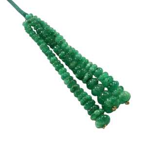 2025สร้อยข้อมือลูกปัดหินอัญมณีสีเขียวมรกตแกะสลักแบบสากลสำหรับอัญมณีหลวมทำด้วยมือ - Product Image 2
