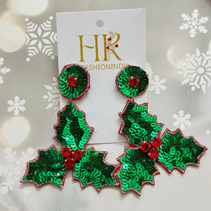 Pendientes de cuentas de campana de lazo encantador de oro, joyería festiva de vacaciones con acentos de cascabel, regalos únicos hechos a mano para bodas y fiestas - Product Image 2