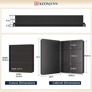 Marco de metal plateado montado en la pared de una sola puerta Gabinete de espejo de baño cuadrado Diseño elegante Iluminación Almacenamiento Espejo rectangular - Product Image 3