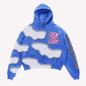 Sudadera con capucha con parche 3D de invierno para hombre, Jersey térmico con capucha de gran tamaño, sudaderas con diseño digital, bolsillos de canguro, sudaderas con capucha, parches - Product Image 6