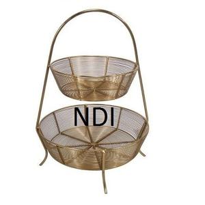 Qualité haut de gamme Design fait à la main forme personnalisée finition Antique conteneur de stockage panier centres de table utilisation dans la cuisine - Product Image 1