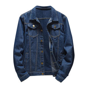 2025 Denim veste hommes automne hiver décontracté à manches longues col rabattu solide Denim veste manteau jean - Product Image 1