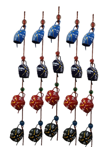 Élégantes cloches suspendues en fer forgé faites à la main à 10 grappes carillons éoliens de balcon multicolores pour la décoration extérieure de la maison ornement de jardin - Product Image 5