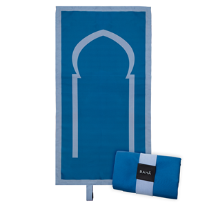 Alfombrillas de oración islámicas innovadoras al por mayor, alfombrilla de oración portátil BAHA de poliéster resistente al agua minimalista para exteriores, Colección Mihrab - Product Image 6
