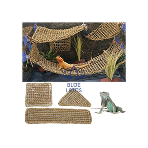 Anole reptile jonc de mer fibre lézard hamac Vietnam lits pour animaux de compagnie sommeil frotter perte de peau Lotus bleu nouveau produit 2024 - Product Image 1