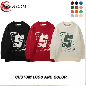 Suéter de Algodón 100% para Hombre, Diseño Personalizado OEM y ODM, Jacquard con Dibujos Animados, Cuello Redondo, Tejido de Punto, Color Negro - Product Image 5