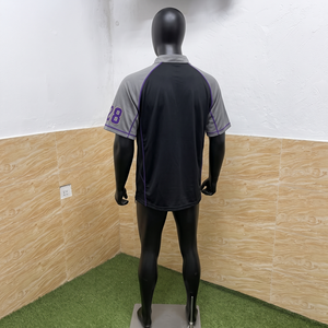 Camiseta de Béisbol Personalizada 100% Poliéster con Cierre de Cremallera, Uniforme de Equipo de Alto Rendimiento para Hombre, Marca Privada OEM, Tallas XS S M L XL XXL XXXL - Product Image 2