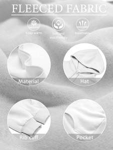 เสื้อฮู้ดแฟชั่นลำลองไซส์ใหญ่สำหรับผู้หญิง รับผลิตแบบ OEM พร้อมสกรีนโลโก้ ผ้าฟลีซสีพื้น ไม่เป็นขุย ระบายอากาศได้ดี - Product Image 5