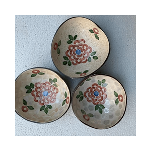 Cuenco de laca hecho a mano con cáscara de coco, estilo costero, material: laca de cáscara de coco; uso: decoración temática; origen: hecho en Vietnam - Product Image 2