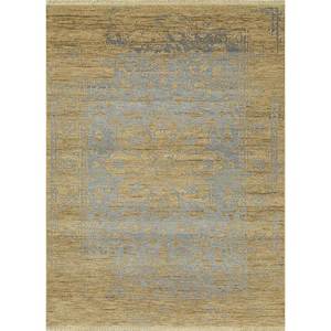Alfombras de Lana Anudadas a Mano Savana, Gris y Negro, Estilo Boho, Medallón Abstracto Rectangular para el Hogar, para Sala de Estar, Pasillo - Lca-63 - Product Image 1