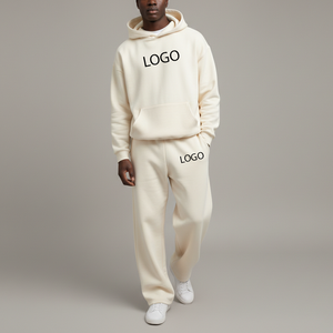 Conjunto Deportivo de Invierno Unisex con Capucha, Pantalones Deportivos Holgados y Sudadera con Capucha Extra Grande, 100% Algodón, Impresión Personalizada - Product Image 1