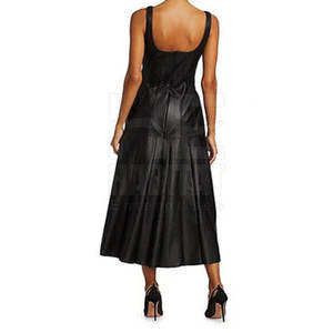 Vestido de Cuero para Mujer al por Mayor, Transpirable, Último Estilo, Color Sólido, Personalizado - Product Image 3