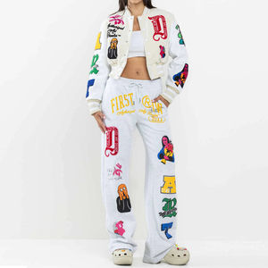 Chaqueta Universitaria Corta de Cuero de Alta Calidad y a la Moda, de Color Sólido, para Hombre y Mujer, Chaqueta Universitaria con Letras para Hombre - Product Image 3