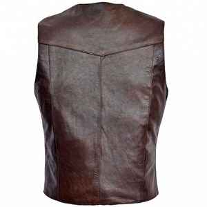 Gran oferta, chaleco impermeable de cuero para motocicleta para mujer, chalecos negros clásicos Vintage cómodos para montar en Club, chalecos de motociclista de algodón múltiple - Product Image 3