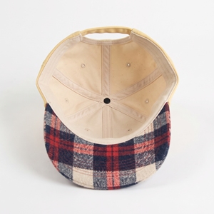 Gorra de Béisbol de 6 Paneles con Visera a Cuadros, Ajustable, Unisex, de Franela de Algodón, Deportiva, Casual, al por Mayor, con Logotipo Personalizado, de Alta Calidad, OEM, ODM - Product Image 5