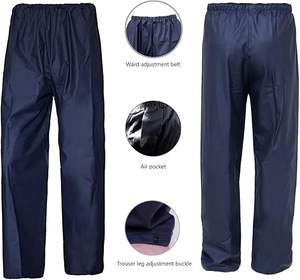 Vêtements de travail imperméables à haute visibilité, légers, imperméables, veste de pluie, pantalon, costume avec bande réfléchissante - Product Image 5