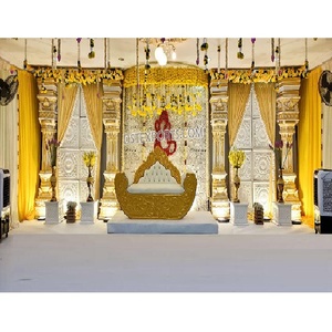 Scène de réception sur le thème du mariage sri-lankais, scène de cérémonie de mariage sud-indien Shagun, design Manavarai, scène de réception de fête - Product Image 1