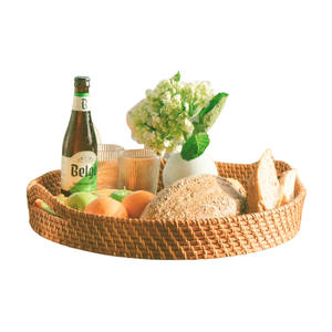 PRODUIT SUPÉRIEUR Plateau en rotin polyvalent pour la décoration intérieure, la cuisine ou l'emballage de cadeaux organisés - Product Image 1