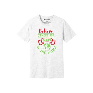 Camiseta de algodón 100% con temas de bondad, estampado de estilo informal, 12 opciones de color, 160-180, colocación de diseño personalizable GSM pesado - Product Image 1