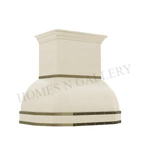 Custom Designed Stainless Steel Grey <b>Range</b> <b>Hood</b> Shell Elegant Towel Bar Kitchen canopy for fire unique handmade in India China - Product Image 4