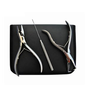Professional Micro Ring Hair Extension & Beading Hair Extension Pliers Bead Removal Pliers With <b>Leather</b> <b>Pouch</b> Eco-Friendly - Product Image 6
