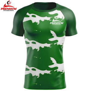 Hot Selling <b>Men</b> Rash Guards Sportswear Spandex Polyester Material Sweat Wicking Sportswear Quickdry Lightweight Custom Logo - Product Image 4