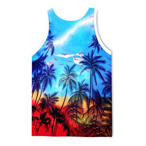 เสื้อกล้ามถักแบบลำลองแห้งเร็วสำหรับผู้ชายฤดูร้อนฟิตเนสยิมพิมพ์ลายย้อมสี - Product Image 2