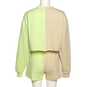 Ensemble de survêtement pour femmes décontracté d'hiver uni/imprimé 100% coton extensible dans les quatre sens respirant/éco-responsable avec sweat à capuche - Product Image 4