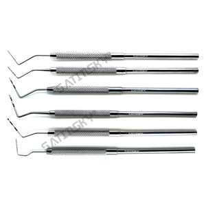 Vente en gros de 6 sondes dentaires en acier inoxydable Williams CP11 CP12 Instrument parodontal oral Détartreur dentaire de diagnostic - Product Image 2