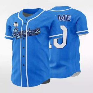 Camisetas de Béisbol Unisex Personalizadas, Ropa Deportiva Sublimada de Poliéster, Uniforme de Softbol Transpirable, Ropa de Béisbol Económica sin Estampado - Product Image 5