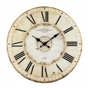 Horloge murale en bois antique JUSTAMINUTE 33,5 cm Style vintage élégant 21456 - Product Image 2