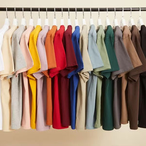 T-shirts vierges multicolores Vente en gros T-shirt unisexe en coton respirant de grande taille pour l'été T-shirt pour hommes - Product Image 4