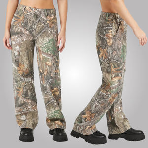 Custom Design Latest Women's Premium Camo Cargo Pants - Stylish <b>Camouflage</b> Printed Trousers Multi-Pocket <b>for</b> Outdoor Casual Wear - Product Image 5