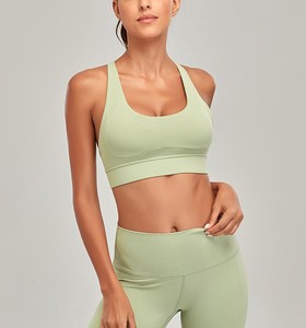 Vente en gros d'ensemble de yoga vêtements d'entraînement sans couture pour femmes vêtements de sport deux pièces fournisseur - Product Image 3