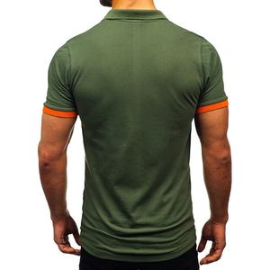 Camisa de Golf para Hombre con Logotipo Personalizado Antiarrugas, Diseño Verde Sólido, 100% Algodón, Manga Corta - Product Image 2