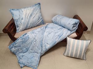 Juego de edredón reversible marino de otoño 100% gasa de algodón hecha a mano transpirable 92 'X 88' relleno de Polyfill - Product Image 3