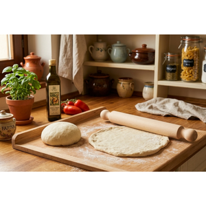 Beech Wood Pizza Rolling Pin 40 cm Sanded Unfinished Dough Roller Pierogi <b>Pasta</b> Wholesale Custom Logo - Product Image 1
