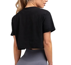 เสื้อยืดครอปท็อปผ้าฝ้ายแท้ 100% รุ่นซัมเมอร์ซอฟท์ สำหรับผู้หญิง สกรีนโลโก้ได้ คอกลม แขนสั้น ผลิตโดย HS 2026 - Product Image 4