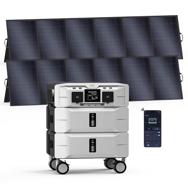 For New SP5000 Portable Power Station & Solar Generator with 2x500W Solar Panels, 5000W 5120Wh,Home Backup & Outdoor