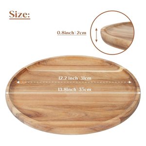 Bandeja de Servir de Madera Ecológica y Confiable, Hecha a Mano, Apta para Lavavajillas y Microondas, para Uso en el Hogar, Restaurantes y Hoteles - Product Image 5
