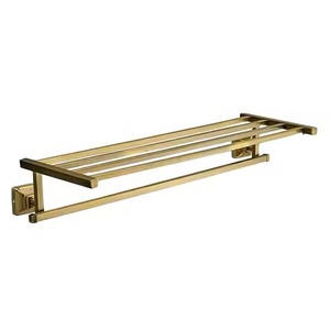 Fancy Unique Silver Finished <b>Towel</b> Holding <b>Bar</b> Stand With Hooks Wall Mounted for Bathroom Washroom Home Luxury Hotel Usage - Product Image 6